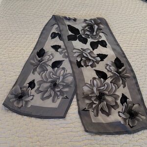 Vintage Adrienne Vittadini Floral Silk Scarf